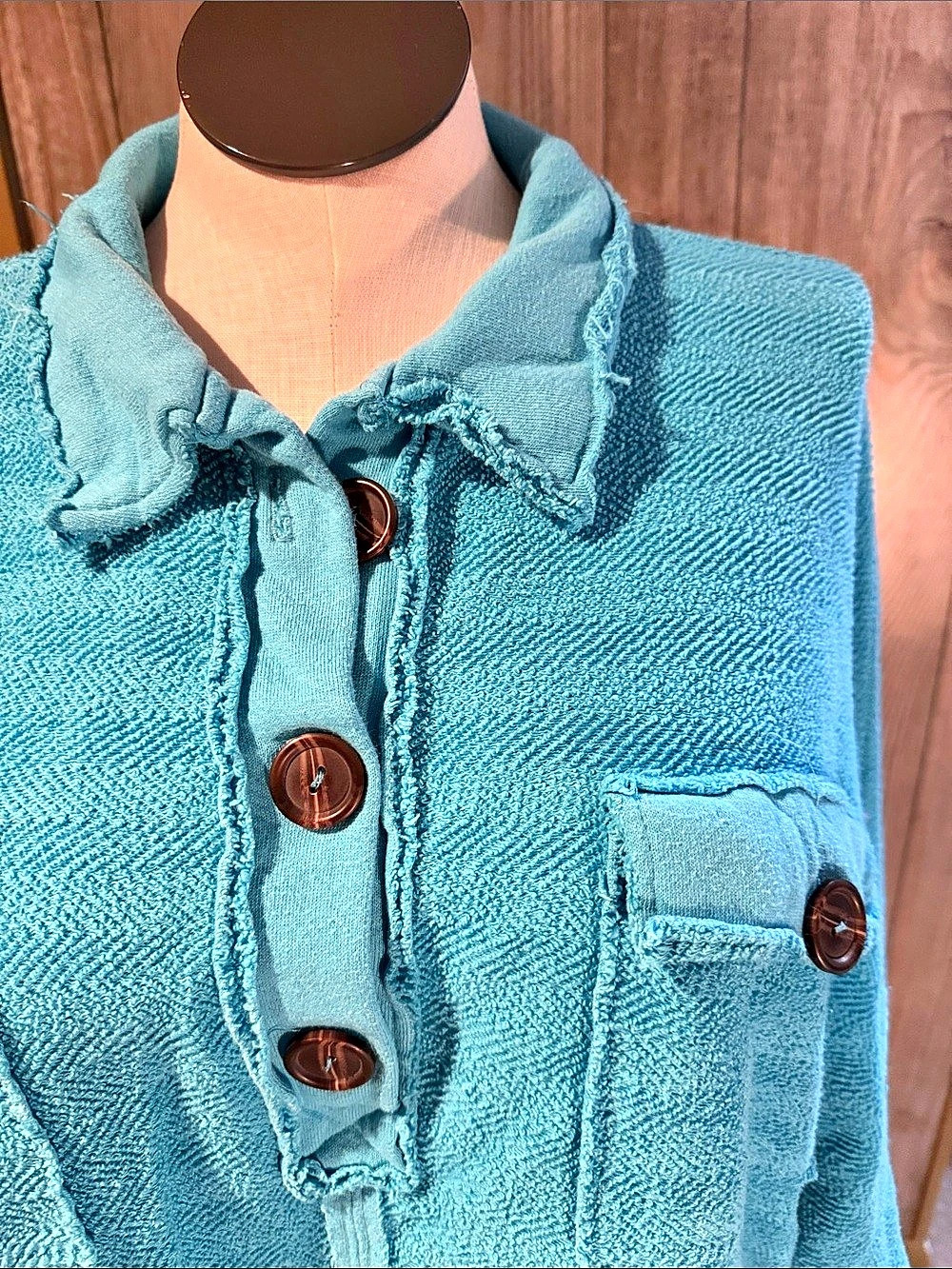 Bucket List Turquoise Utility Jacket - Picture 3 of 6